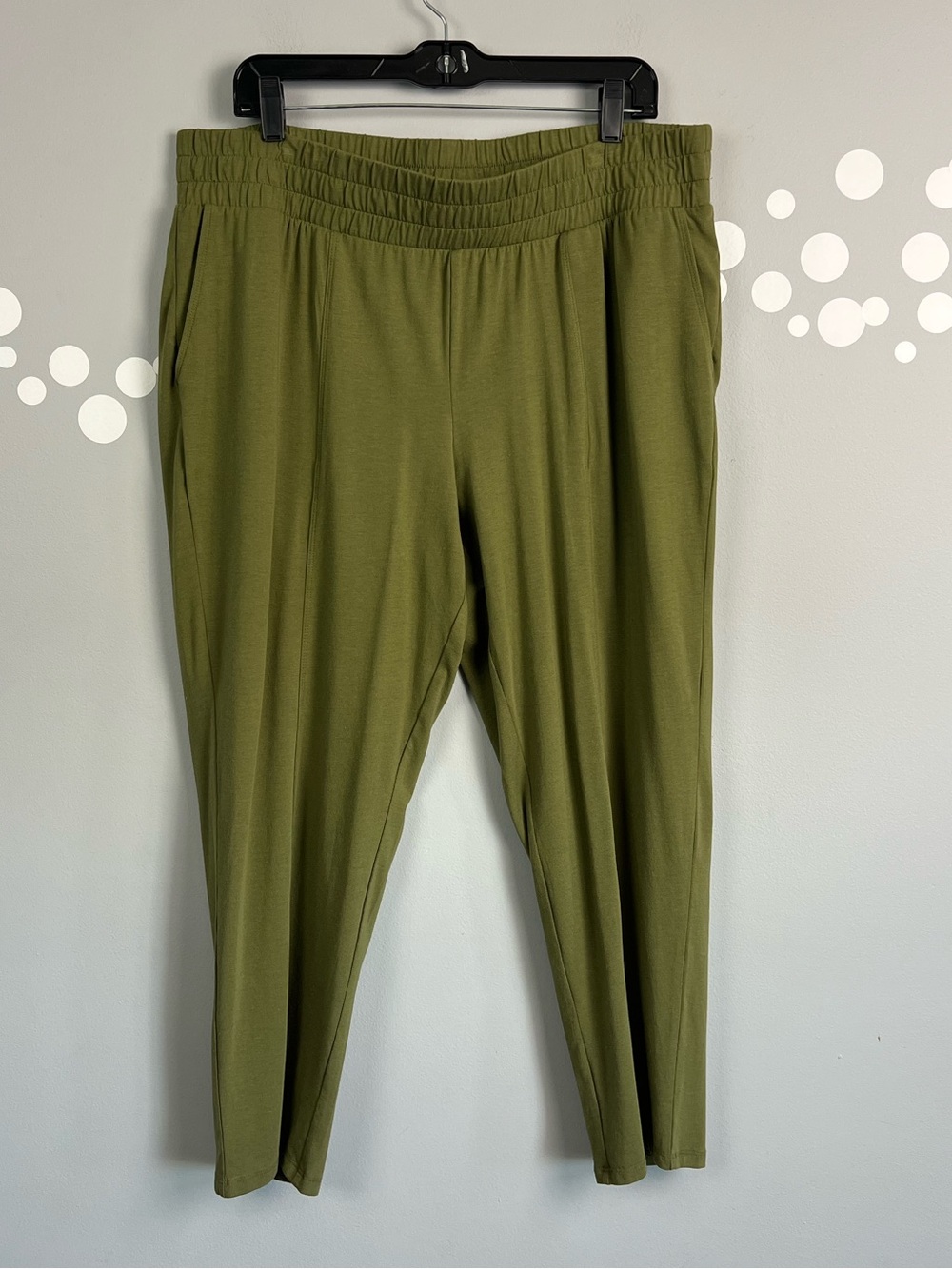 AnyBody Lounge Jogger Pants Size LP Model Blend Pull-n Pockets